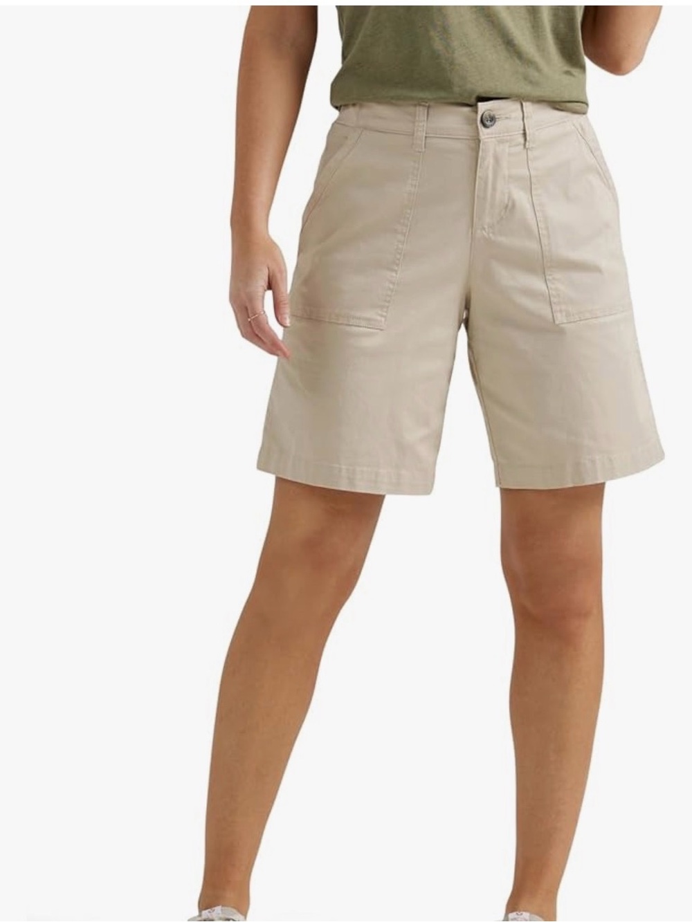 Lee Women’s Ultra Lux Stretch Comfort Bermuda Shorts - Khaki - Size 10